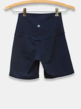 LULULEMON Align High-Rise 6" Shorts Dark True Navy W7BG3S Nulu Stretch Sz 12